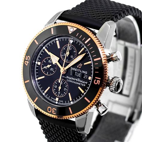 breitling superocean chronograph rose gold